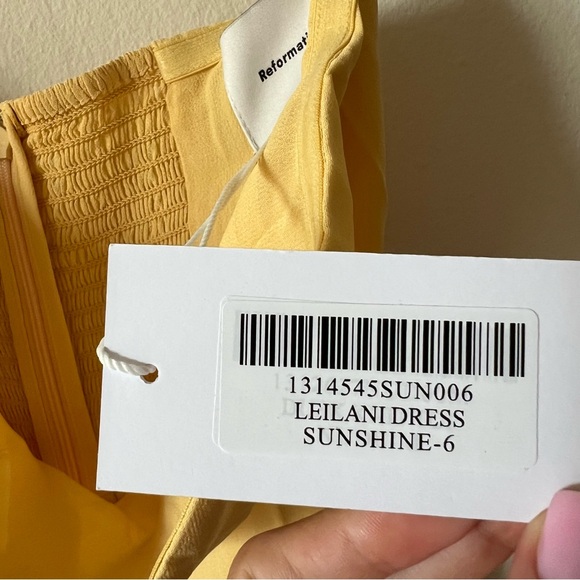 Reformation Leilani Dress sunshine yellow size 6 viscose - Picture 4 of 7